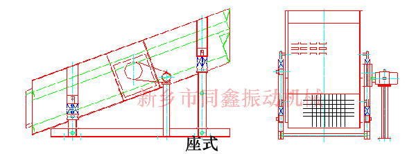 座式自定中心振動篩外形示意圖-同鑫振動機(jī)械